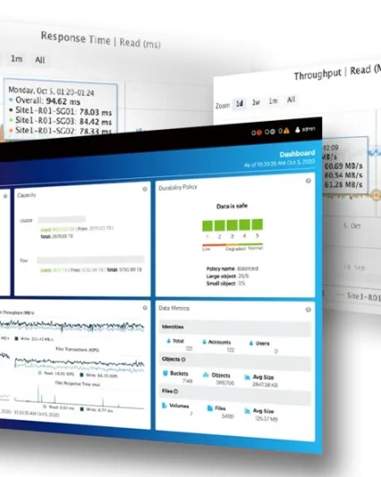 Quantum ActiveScale management dashboard screens