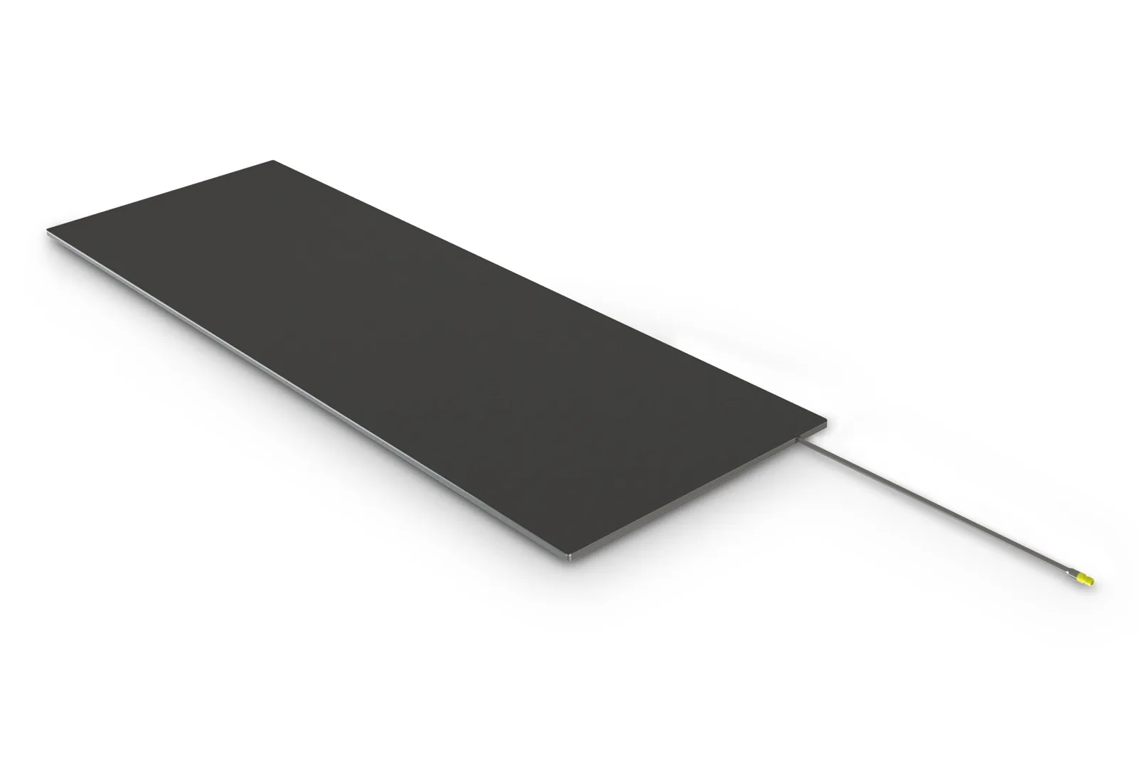Zebra AN6x series RFID antenna, thin black rectangular panel with a cable and connector