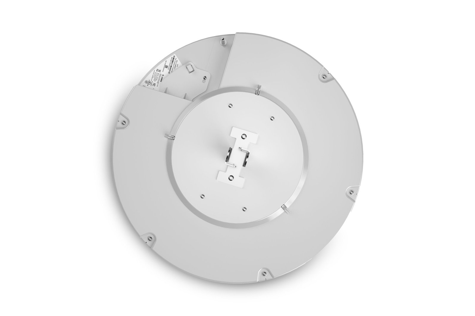 Zebra ATR7000 overhead RFID reader, top view of the mounting plate